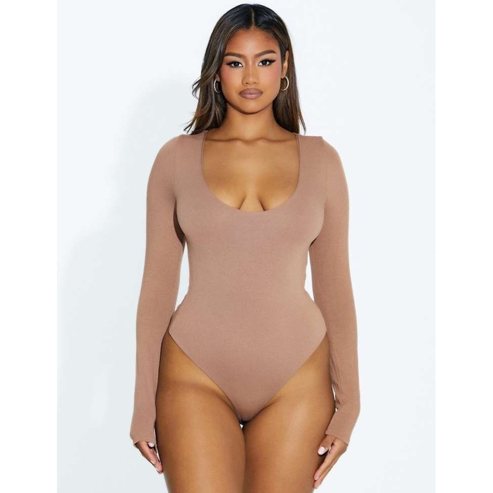 Tan Come A-Round Bodysuit